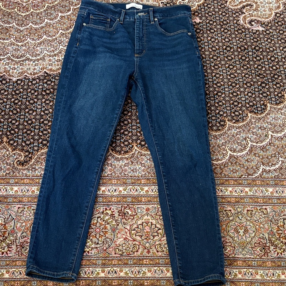 LOFT Dark Blue Straight Leg Jeans